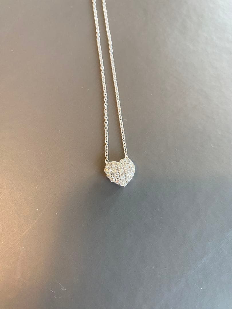 K*様 ポンテヴェキオ ネックレス ダイヤ 0.60ct ハート パヴェ K18