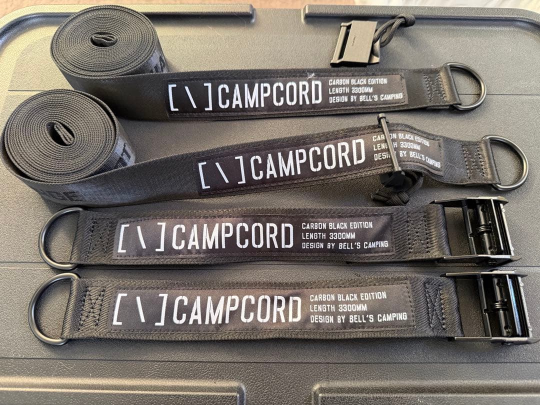 [＼] CAMPCORD 機能ガイロープ Bell's Camping ブラック