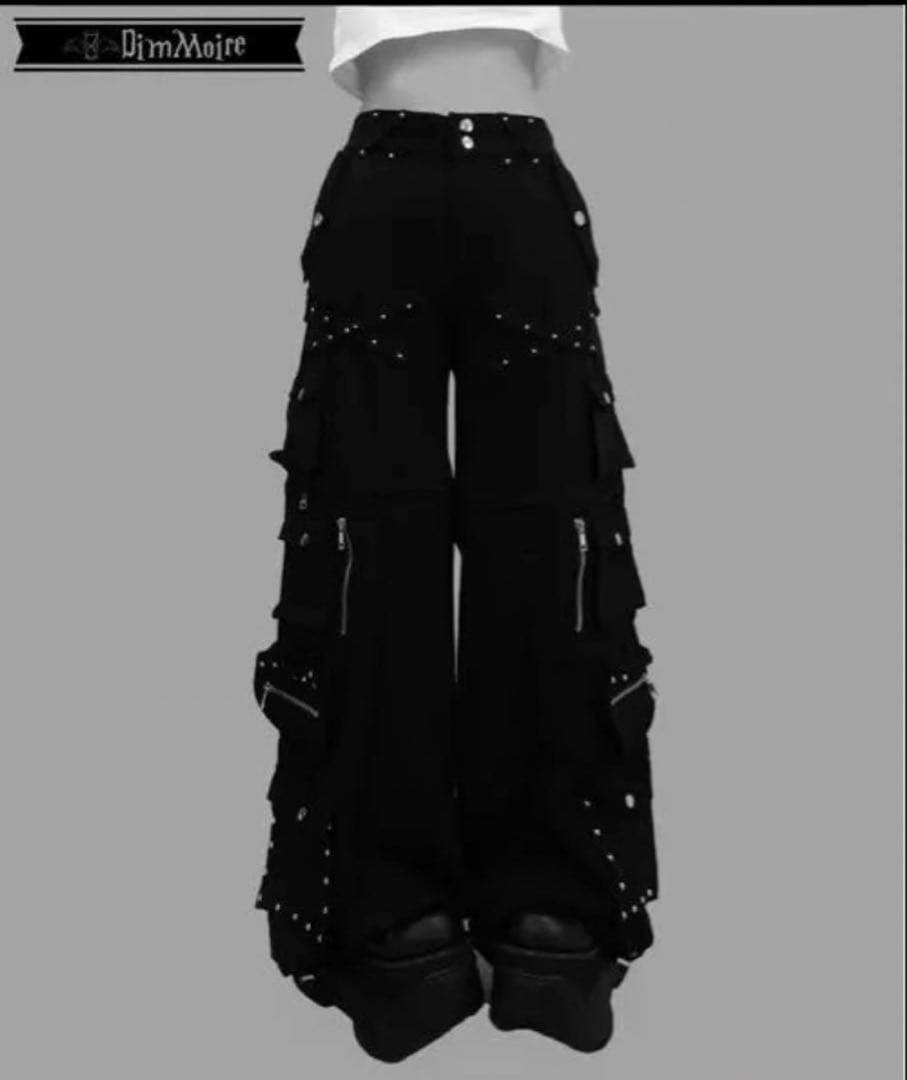 DimMoire スタッズカーゴパンツ 黒 ブラック
