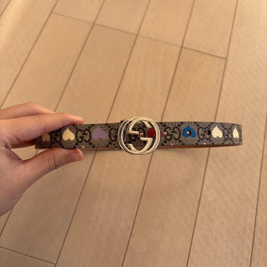 グッチ♥GGスプリームインターロッキング PVCxレザーベルト