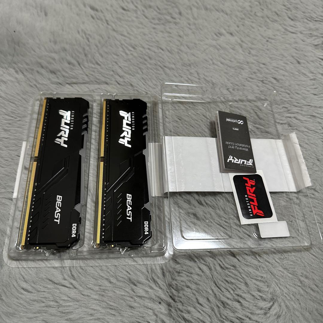 Kingston FURYBEAST DDR4 RGB 3600hz 2枚セット
