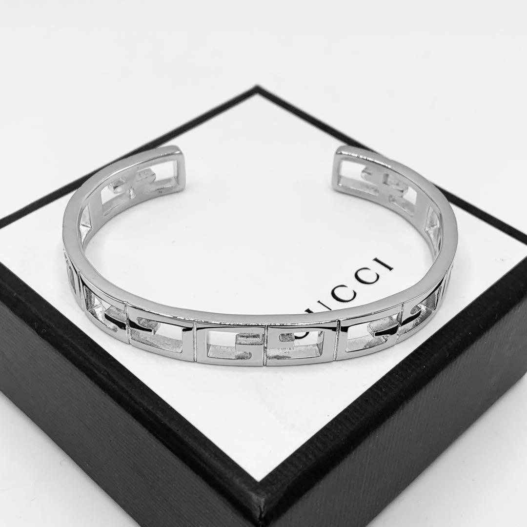 【美品/希少】GUCCI バングル　スクエアG ヴィンテージ　オールドグッチ