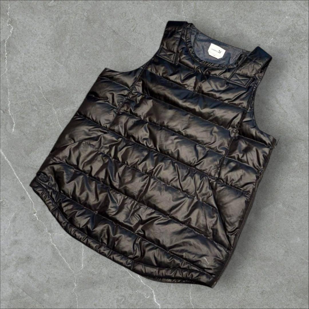【PUMA STAMPD】 ナイロン ダウンベストL ブラック