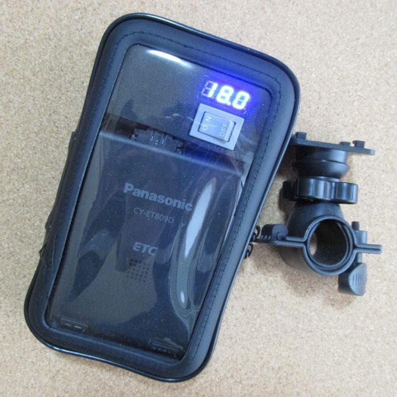 パナソニック　CY-ET809D アンテナ一体型ETC *乾電池式・防水ケース*