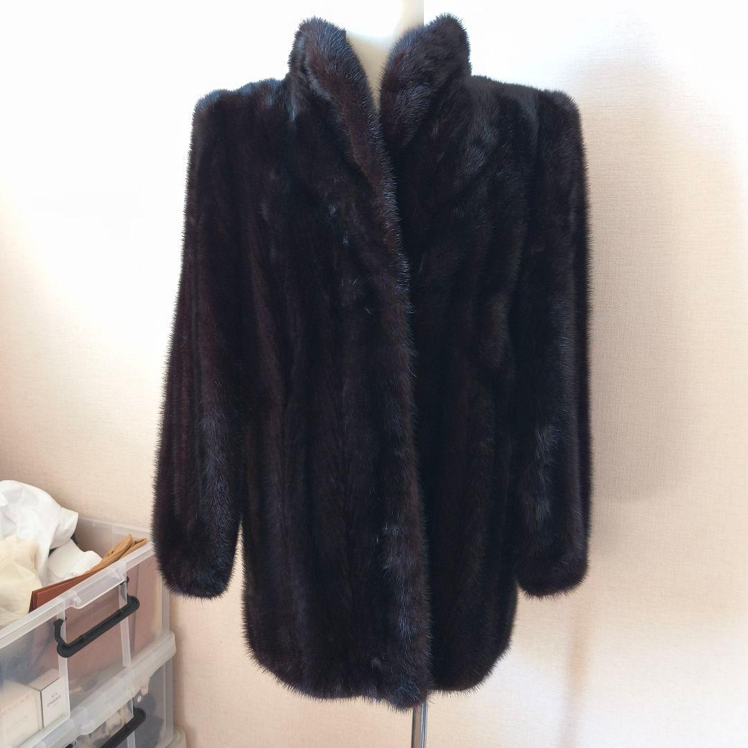 Rotiny 三越 ダークミンク ファーコート 9号