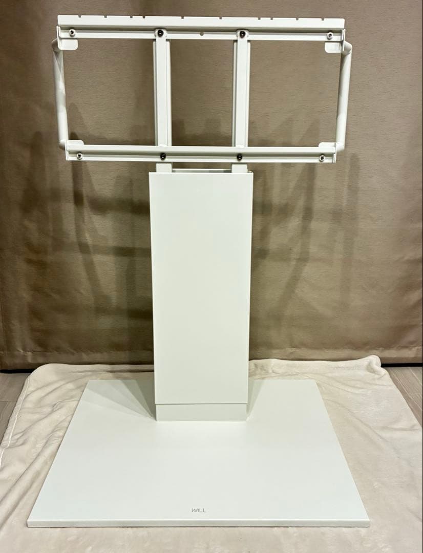 WALLテレビスタンド ロータイキャスター付き V5 ホワイト サテンホワイト