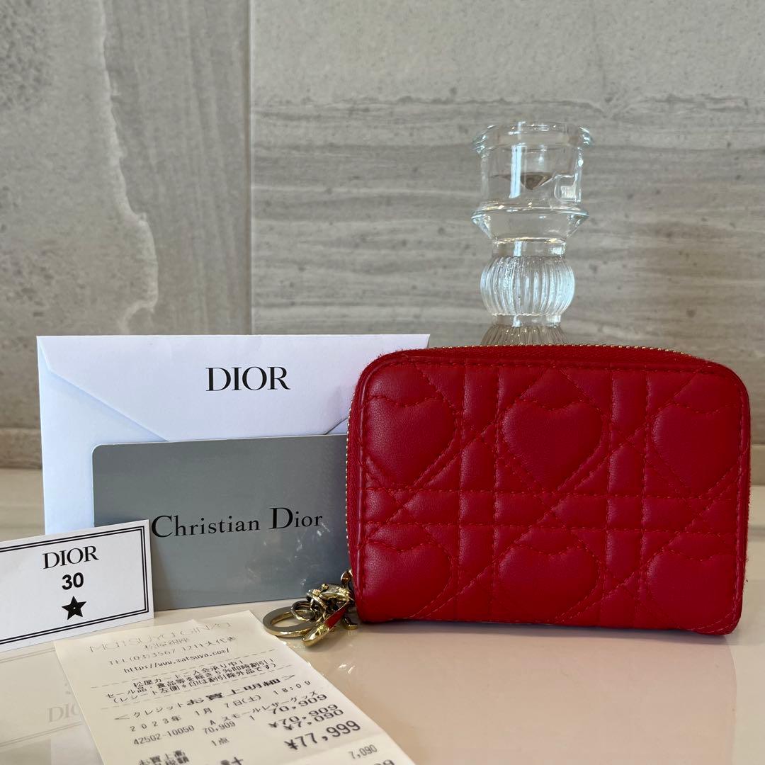 LADY DIOR スモール ジップケース ハート