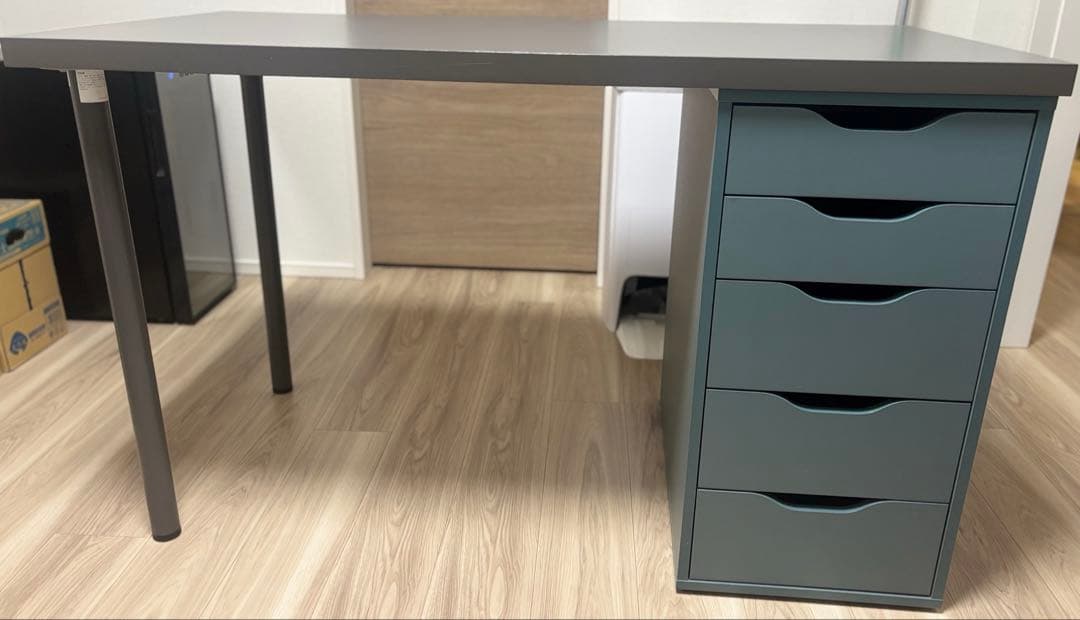 ※説明文必読　IKEA デスク　5段引き出し付き