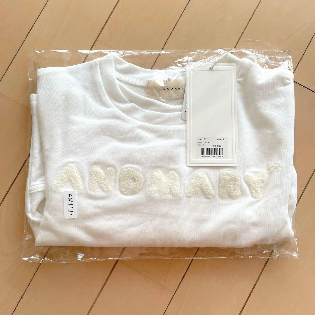 【即日発送可】andmary Mary logo tops white