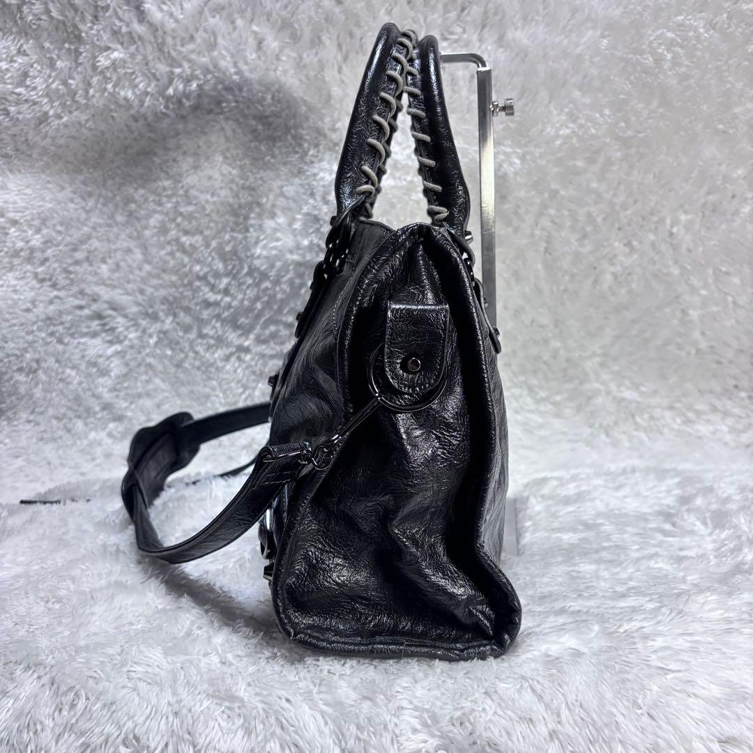 00s y2k アーカイブ シワ加工 レザー バッグ ショルダー可 A4