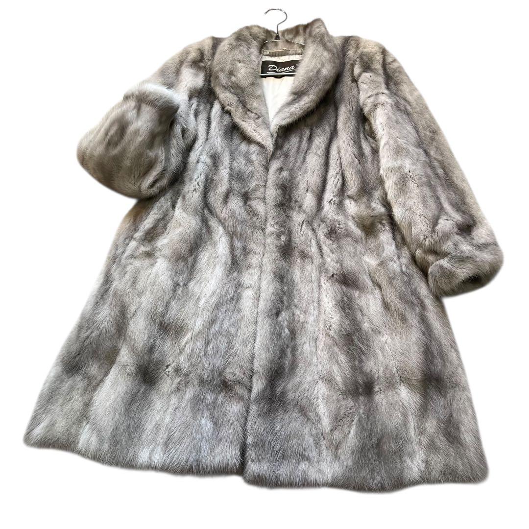 着丈90cm サファイアミンク サガミンク リアルファー 本毛皮 なめし柔らか