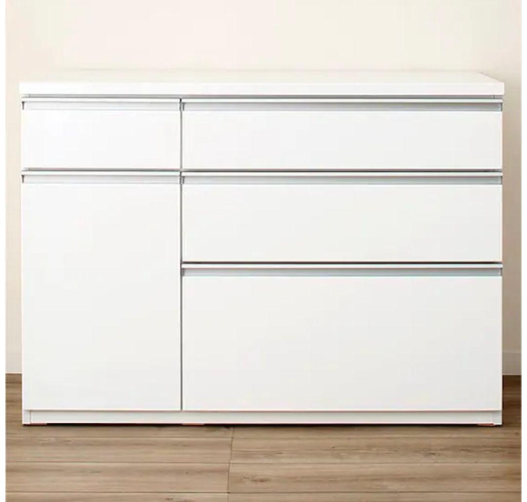 ニトリ　キュリー2 キッチンカウンター　ホワイト　120cm