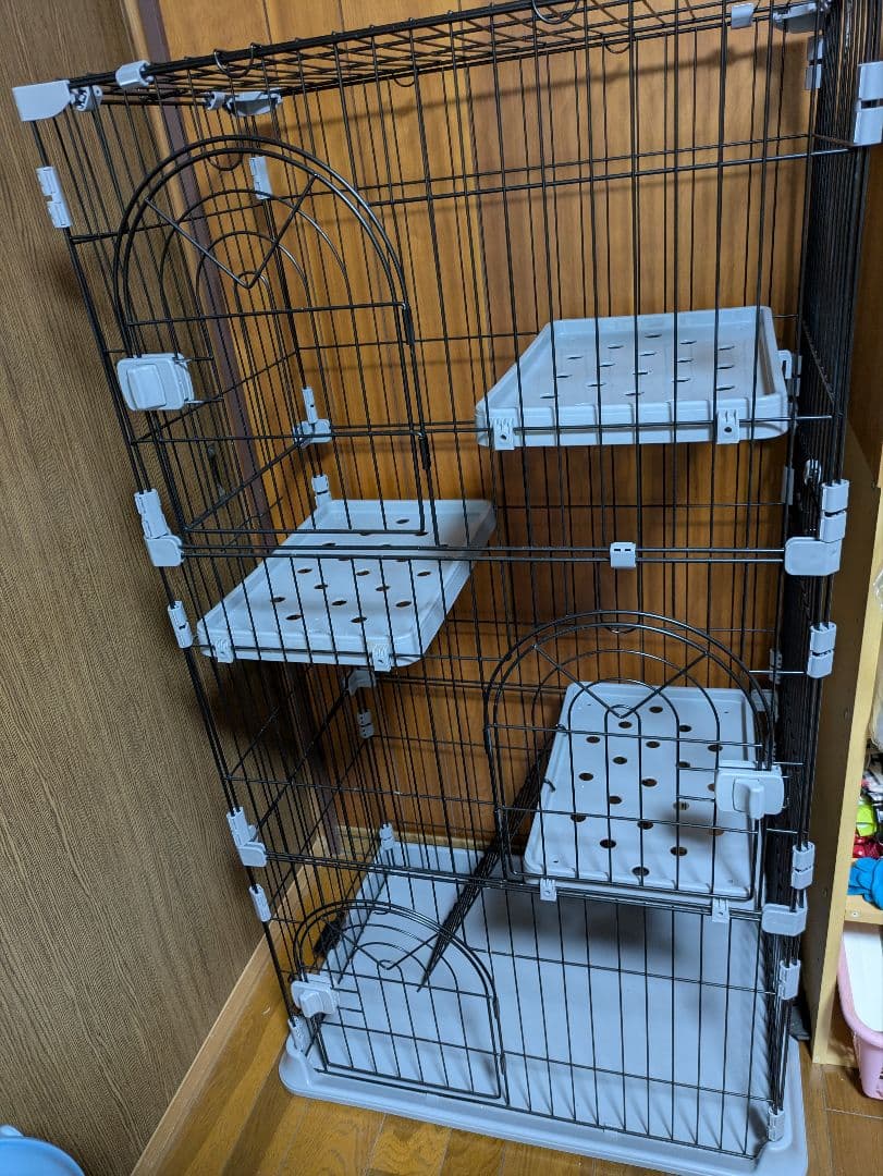 大型キャットケージ 3段式