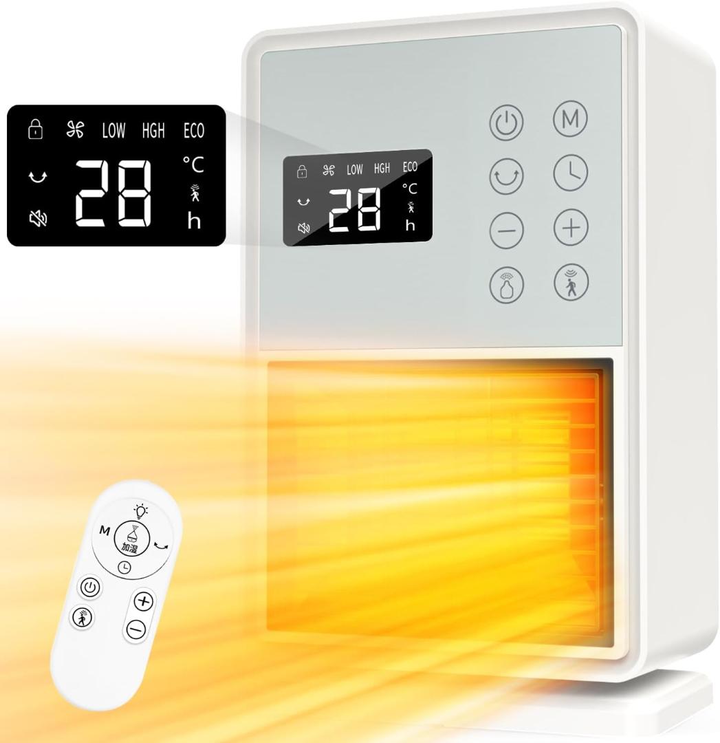 セラミックヒーター 電気ファンヒーター 人感センサー 速暖 首振り タイマー