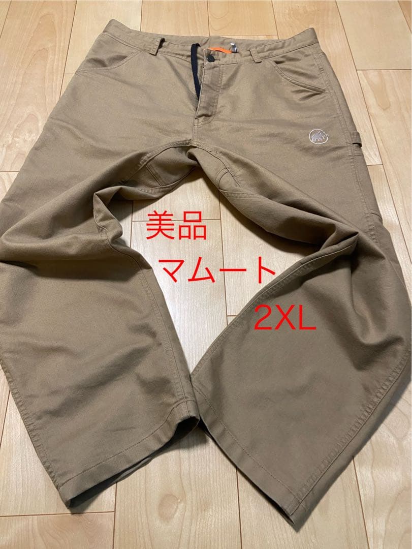 美品 マムート クライミング ペインターパンツ AF メンズ 2XL カーキ
