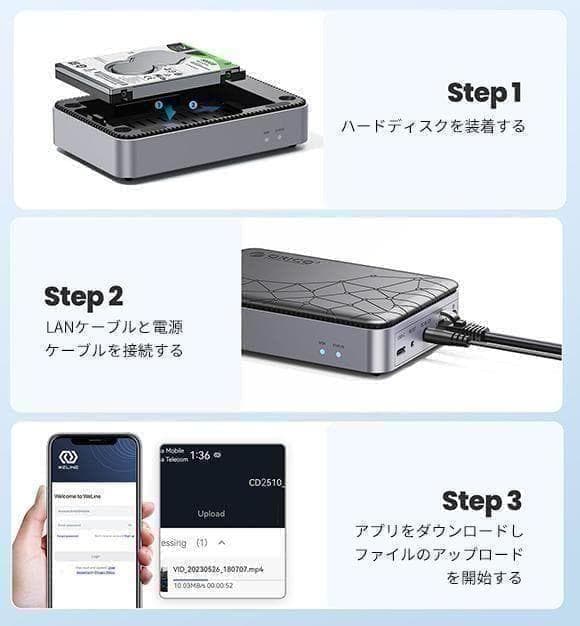 【シュリンク未開封】ORICO CD2510 NAS おまけ付き