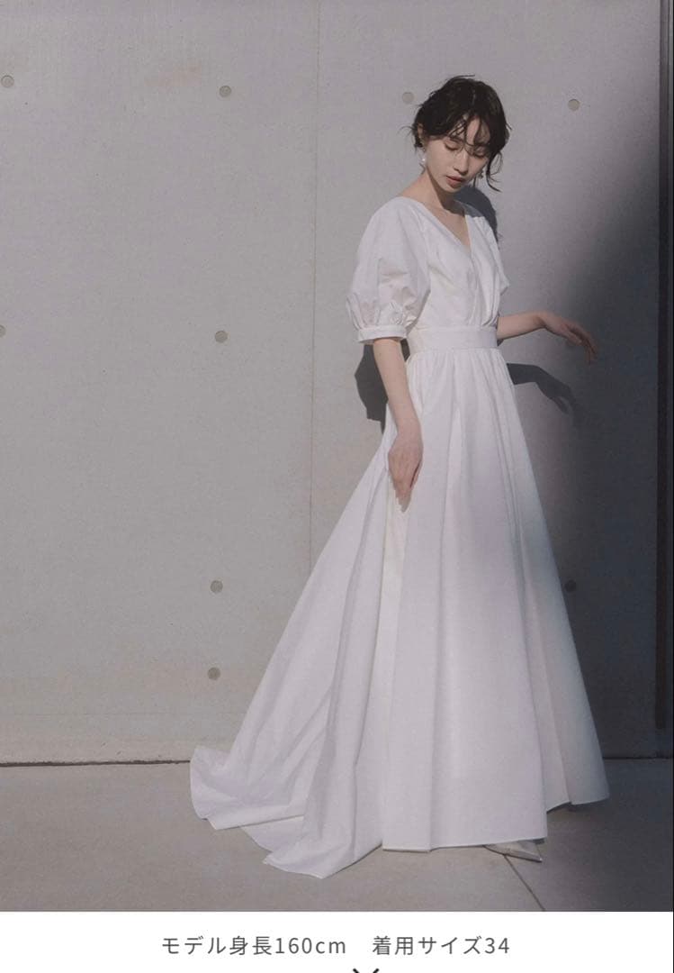 Kaene タフタカシュクールドレス ウェディングドレス　前撮り　パーティー