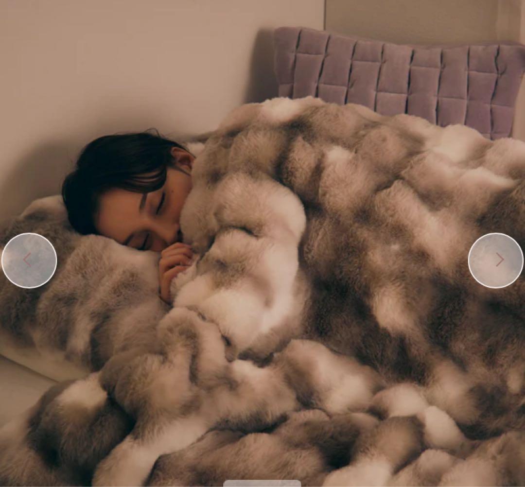 ☆★☆Francfranc WARMY ポコモコファー掛け布団カバーダブル☆★☆