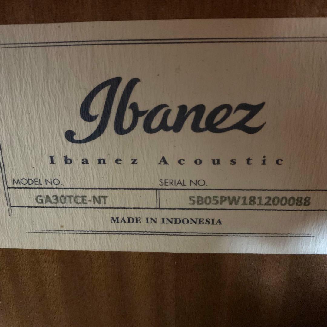 【外観美品・ジャンク】アイバニーズ　GA-30TCE/NT エレガットギター