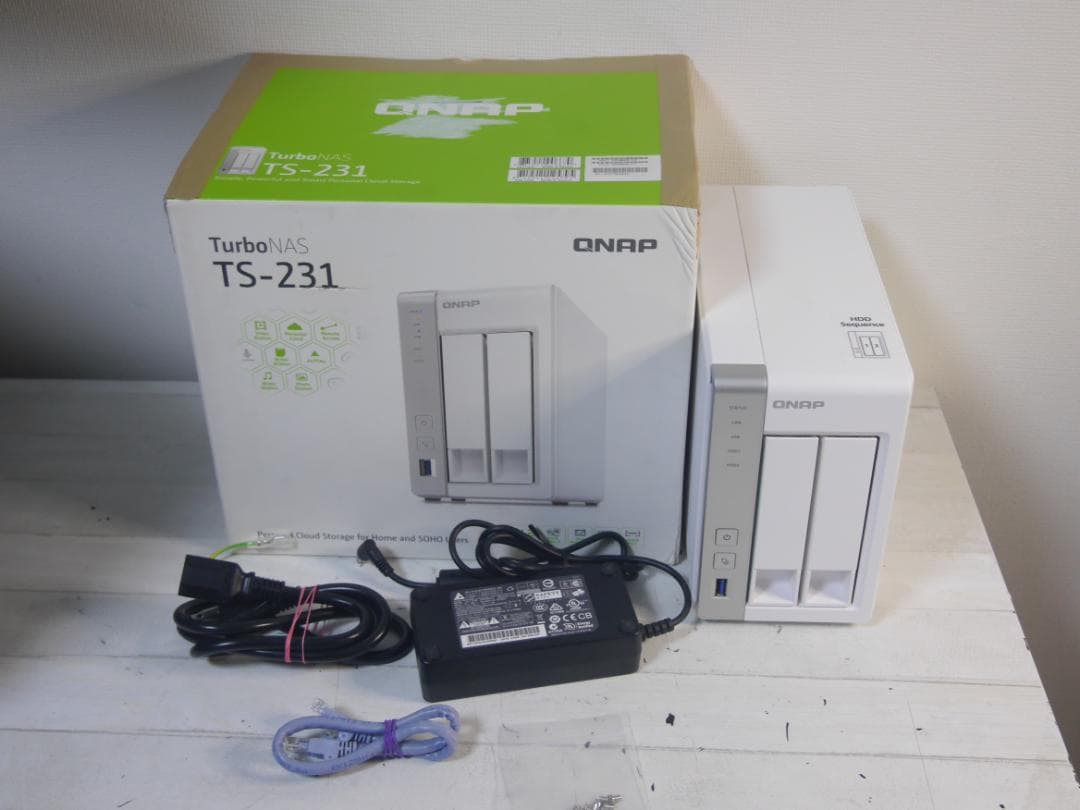 QNAP NAS 2ベイ TS-231 　スマホ自動バックアップ　RAID