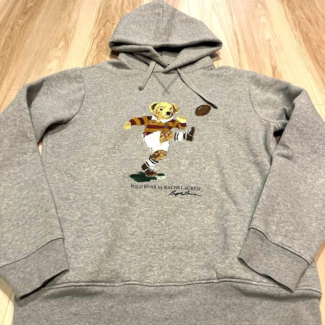 ✨大人気ロゴ✨ラルフローレン　パーカー　ポロベア　ロゴ　男女兼用　S