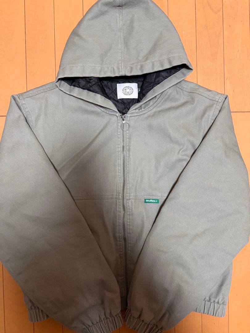 ジャケット・アウター Scuffers Stained Light Green Work Jacket