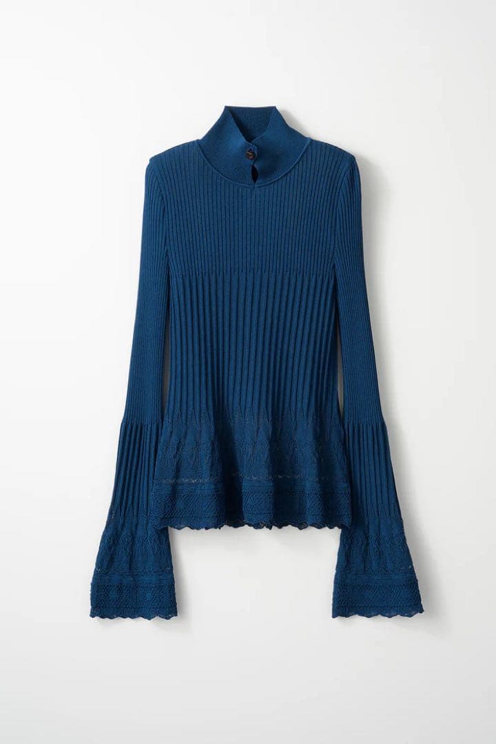 トップス MURRAL Emerge flower knit top (Blue)