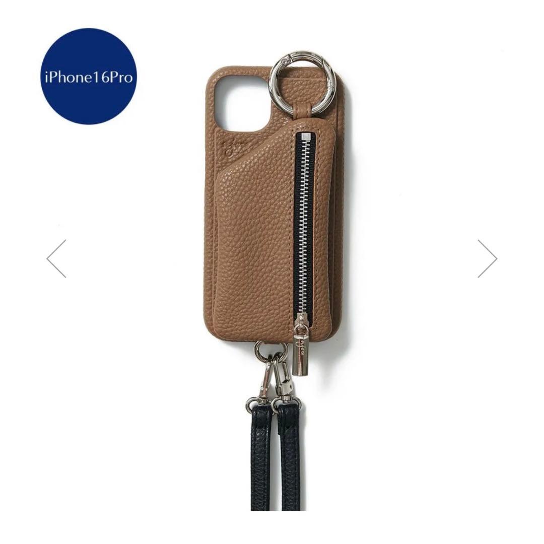 ajew ziphone case iPhone 16 Pro ブラウン