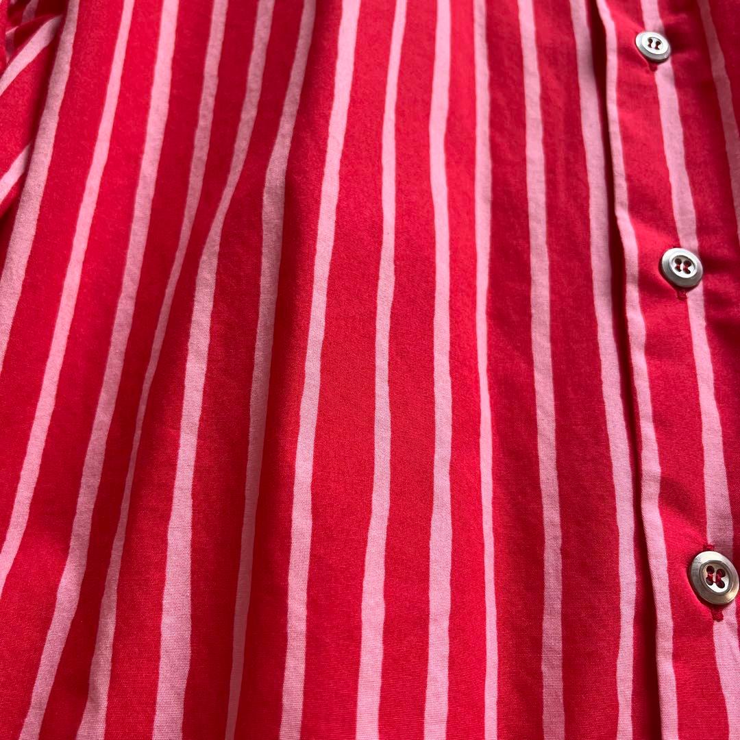 【美品】marimekko レッド×ピンクストライプ XS ヨカポイカ