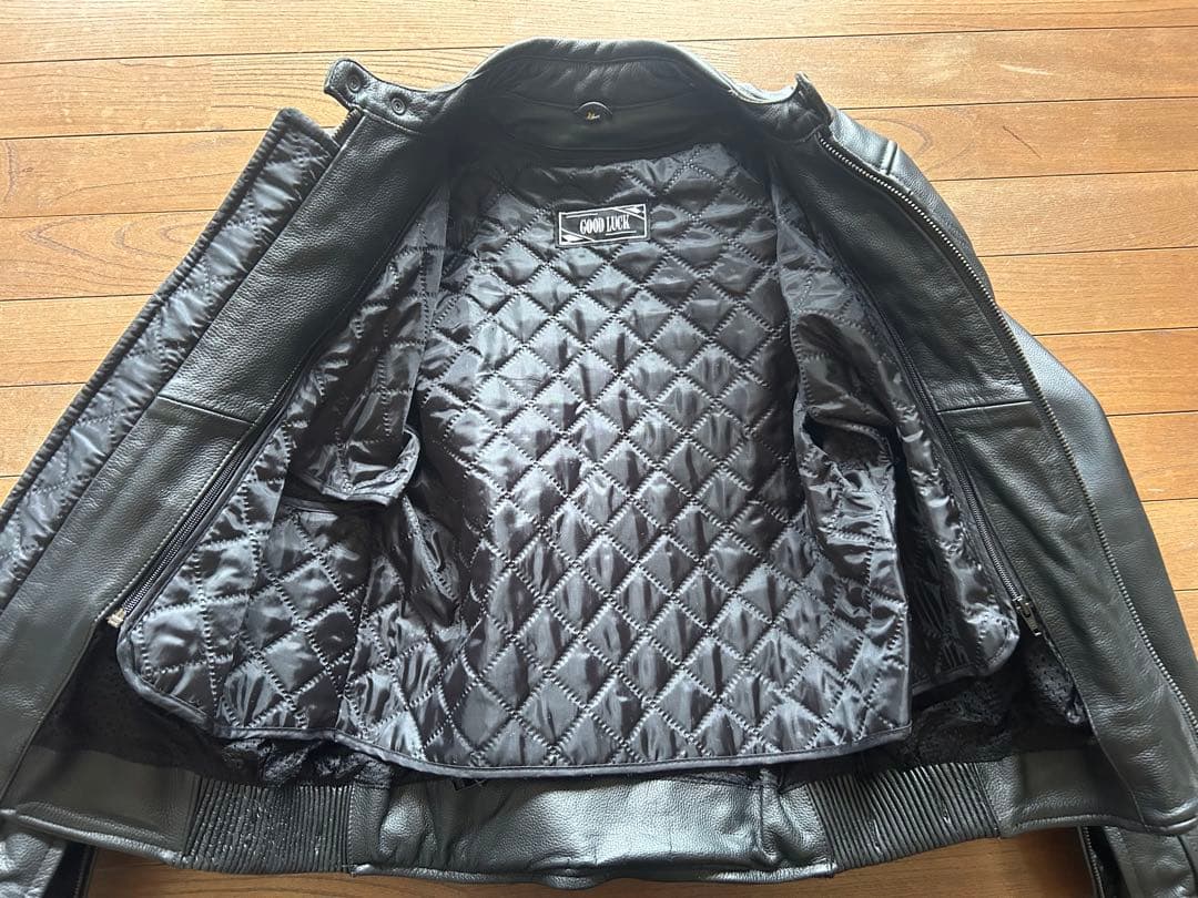 値下げ　goodluck カウハイド レザージャケット(プロテクター付)