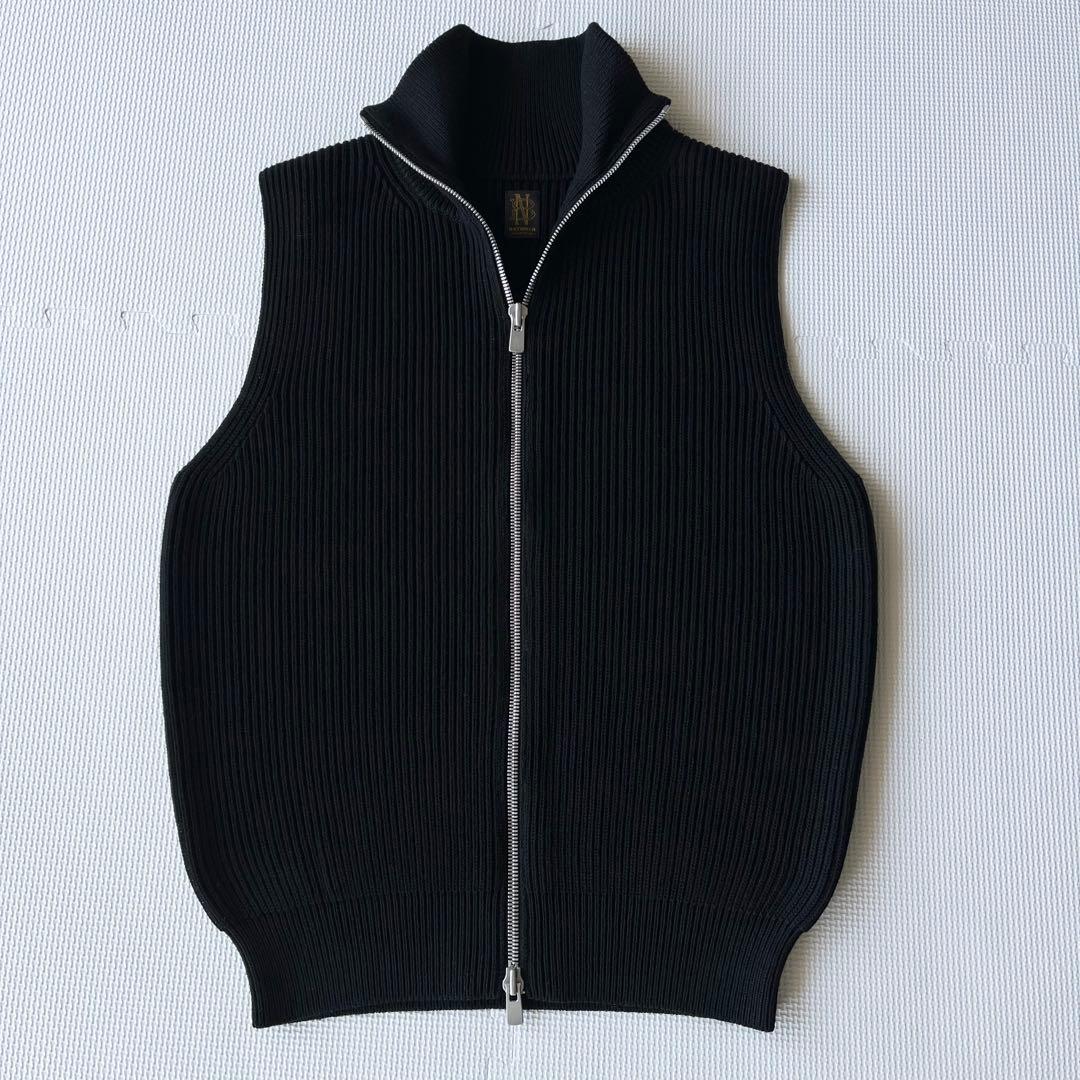 極美品 25AW BATONER ドライバーズニット ベスト 黒 2 ウール