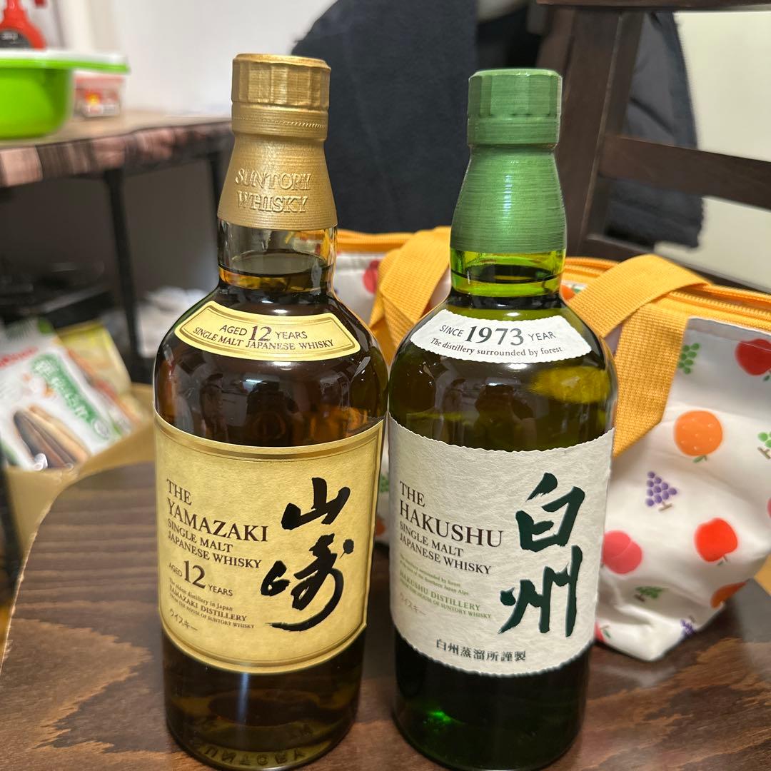 山崎 12年 & 白州 シングルモルトウイスキー セット