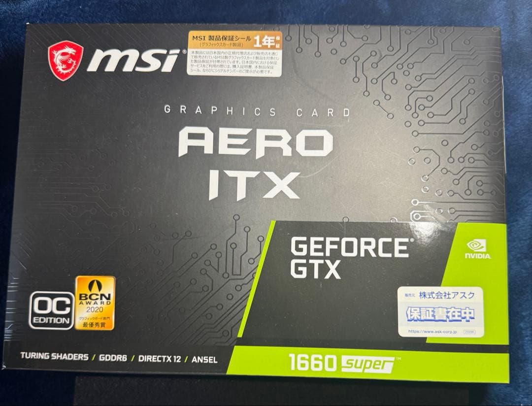 グラフィックボード・グラボ・ビデオカード msi GeForce GTX1660super