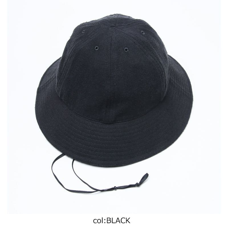 COMOLI 25SS シルクネップハット帽子B01-07002F ブラック新品