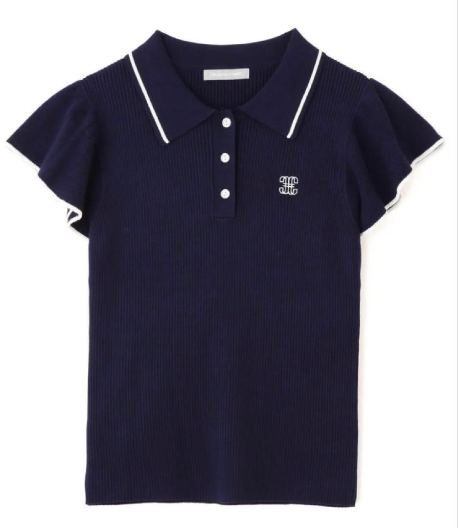 JILLbyJILLSTUARTジルバイジルスチュアート フリル袖ポロニット