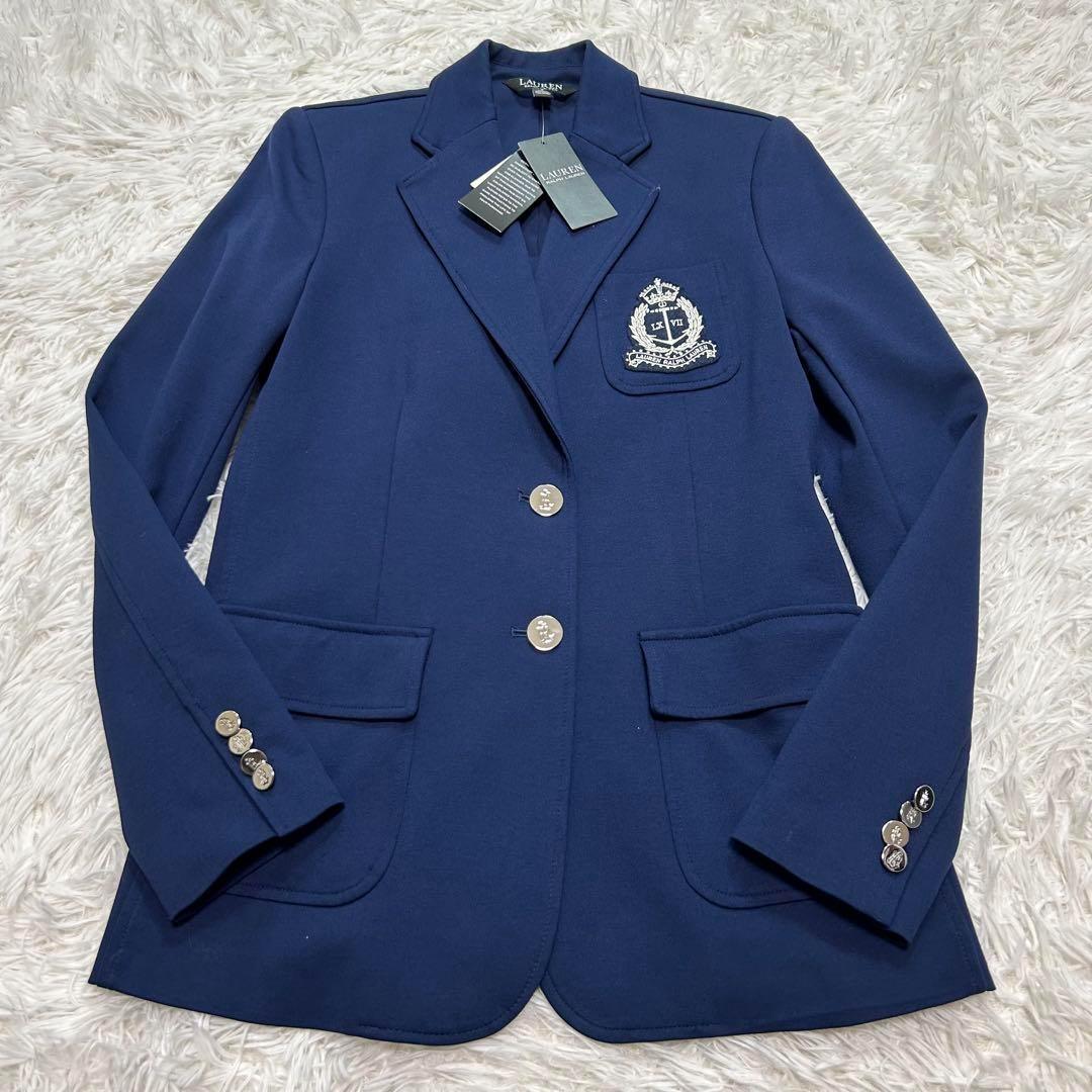 【新品・タグ付き】ローレンラルフローレン 紺ブレザー 銀ボタン ネイビー 2