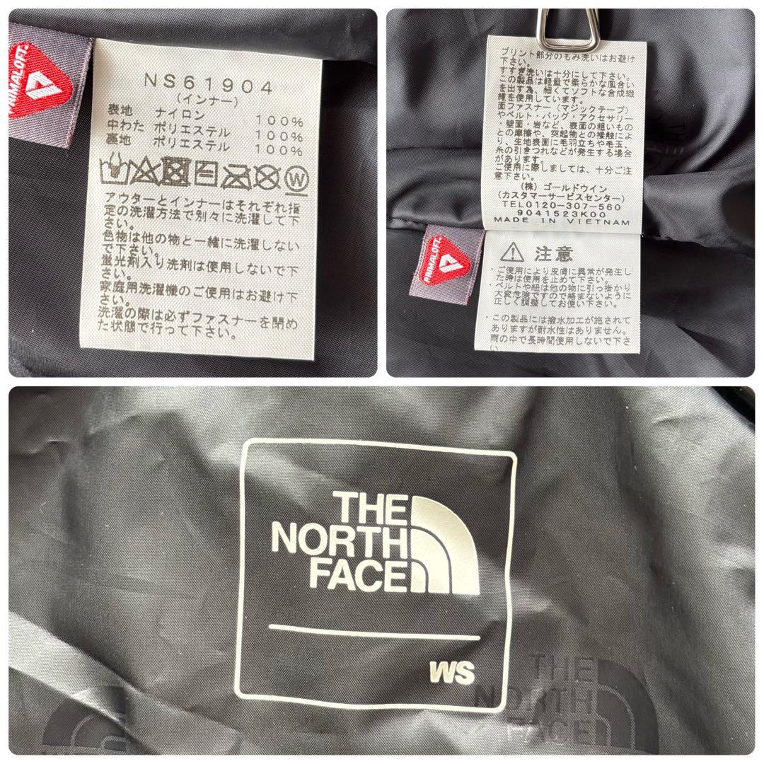 02140-4 ノースフェイス　スノボウェア　ダウンジャケット　イエロー