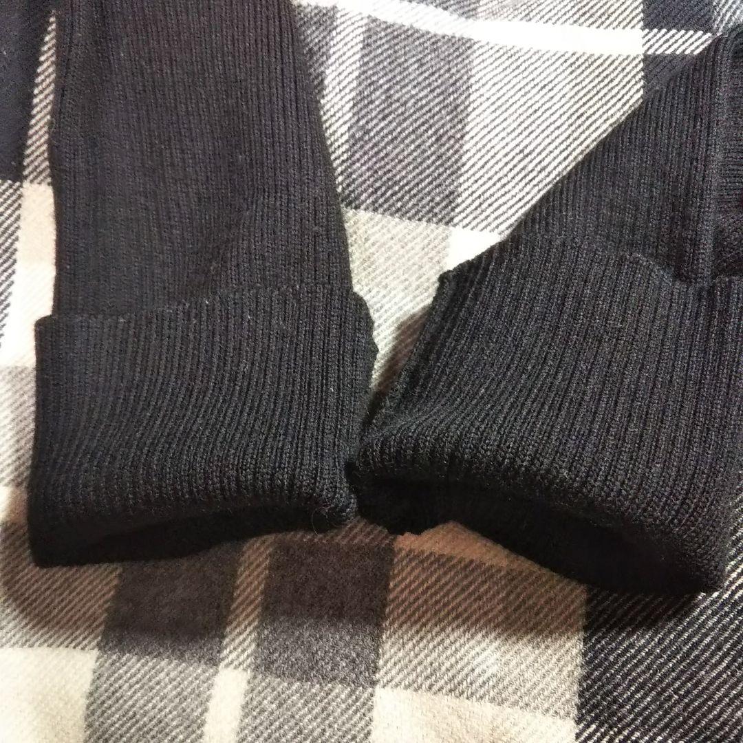 バーバリーブルーレーベル リブニットチェックスカートワンピース