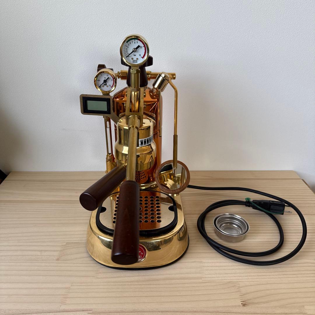 La Pavoni Rame Gold 2021 温度計と圧力計付