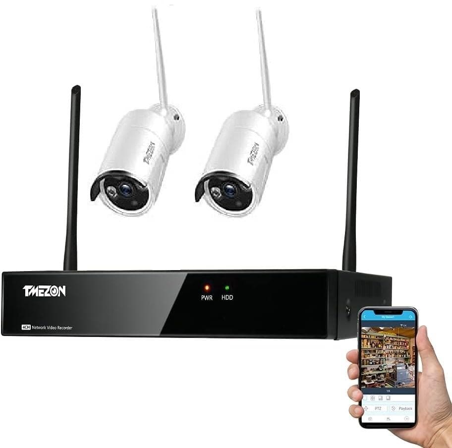 新品 300万画素 10ch TMEZON ワイヤレス 防犯カメラ 2台セット
