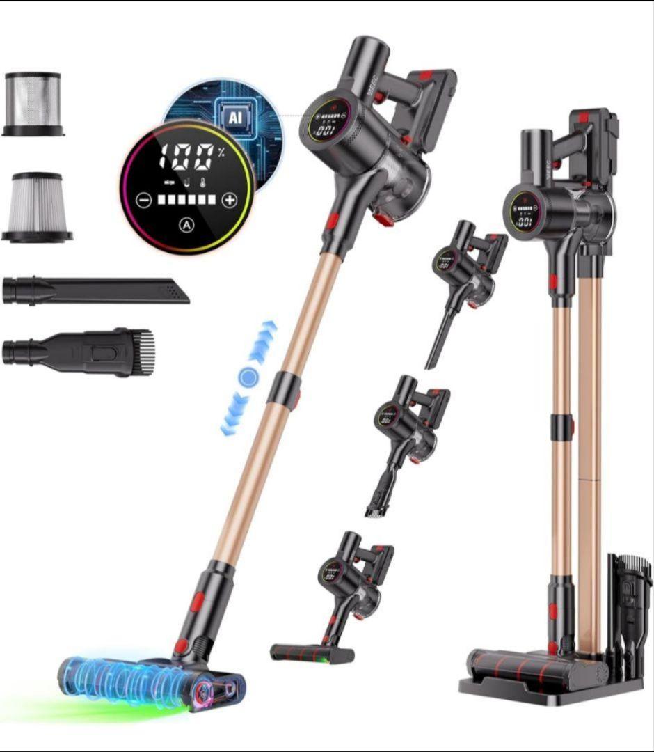 掃除機 コードレス 80Kpa強力吸引！AI吸引力自動制御！70分連続稼働