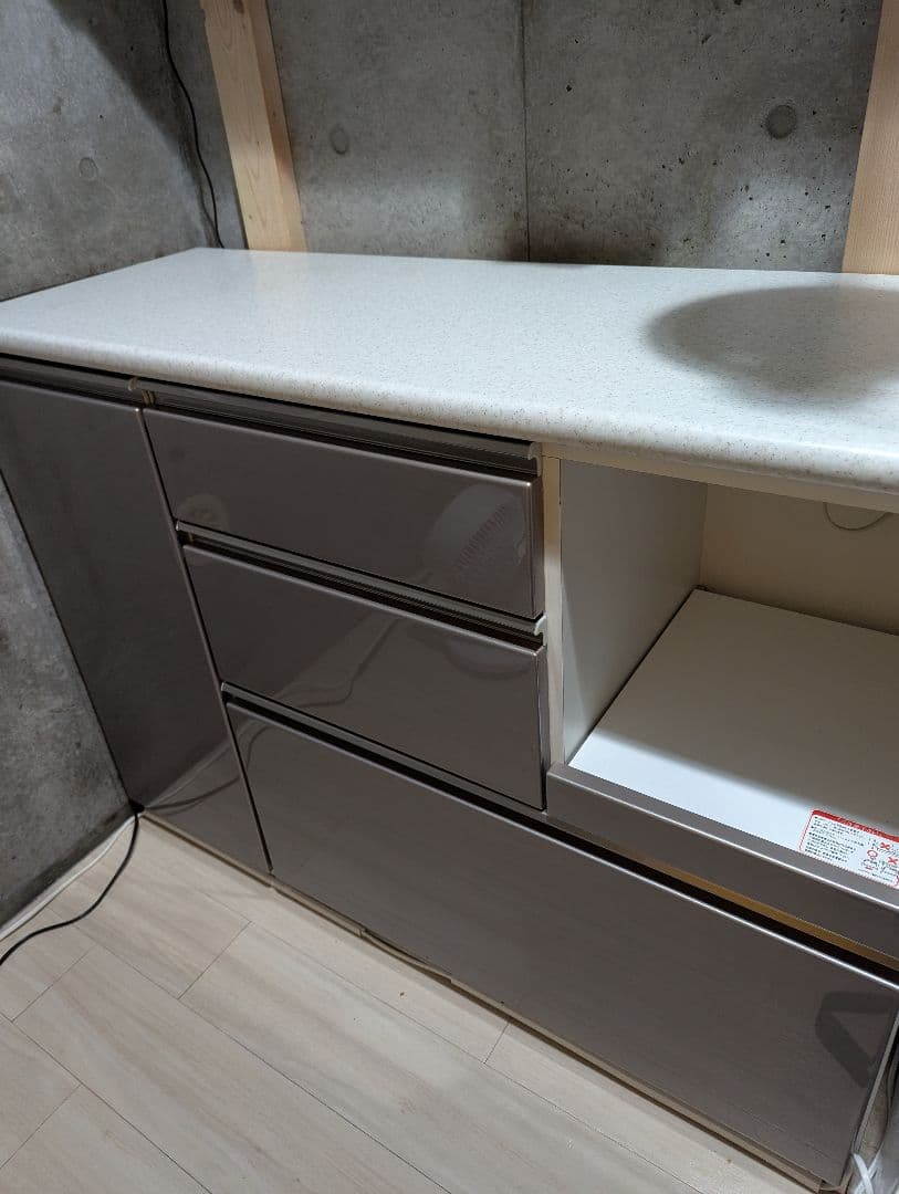 ニトリ　キッチンカウンター(アルミナ2 120CT SI)