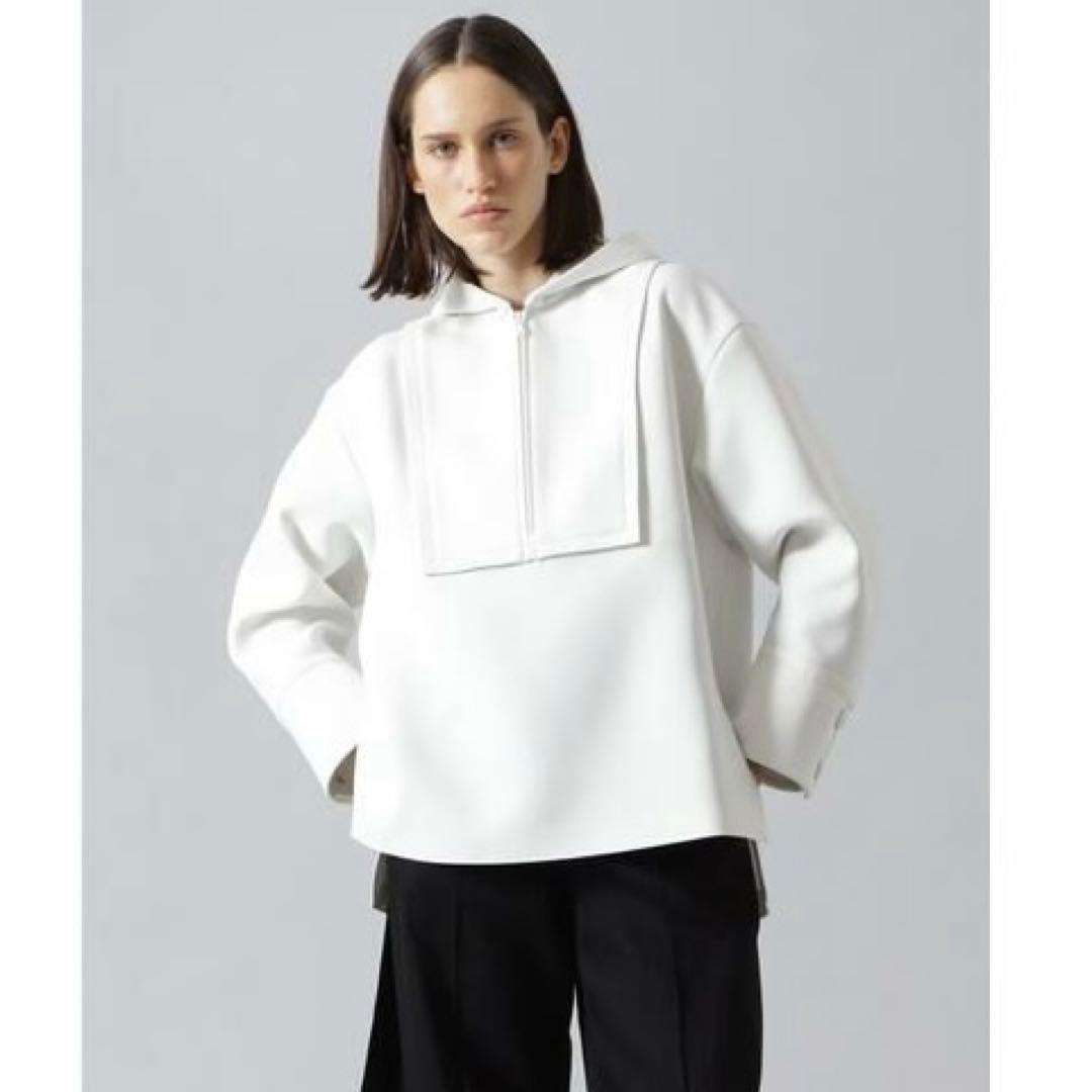ADORE トリプルクロスパーカー ハーフジップ ホワイト プルオーバー