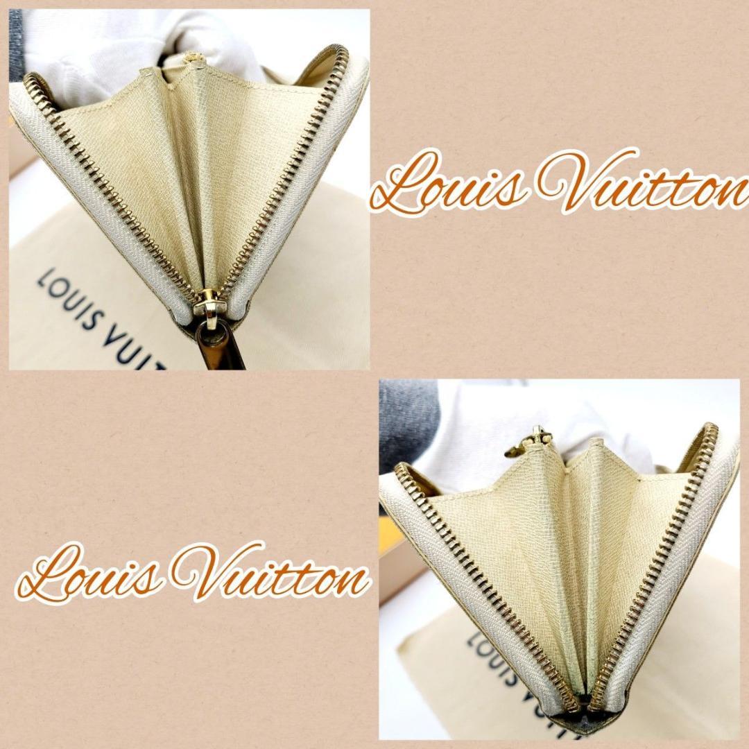 良品 ルイヴィトン 長財布 ジッピーウォレット ダミエアズール N41660