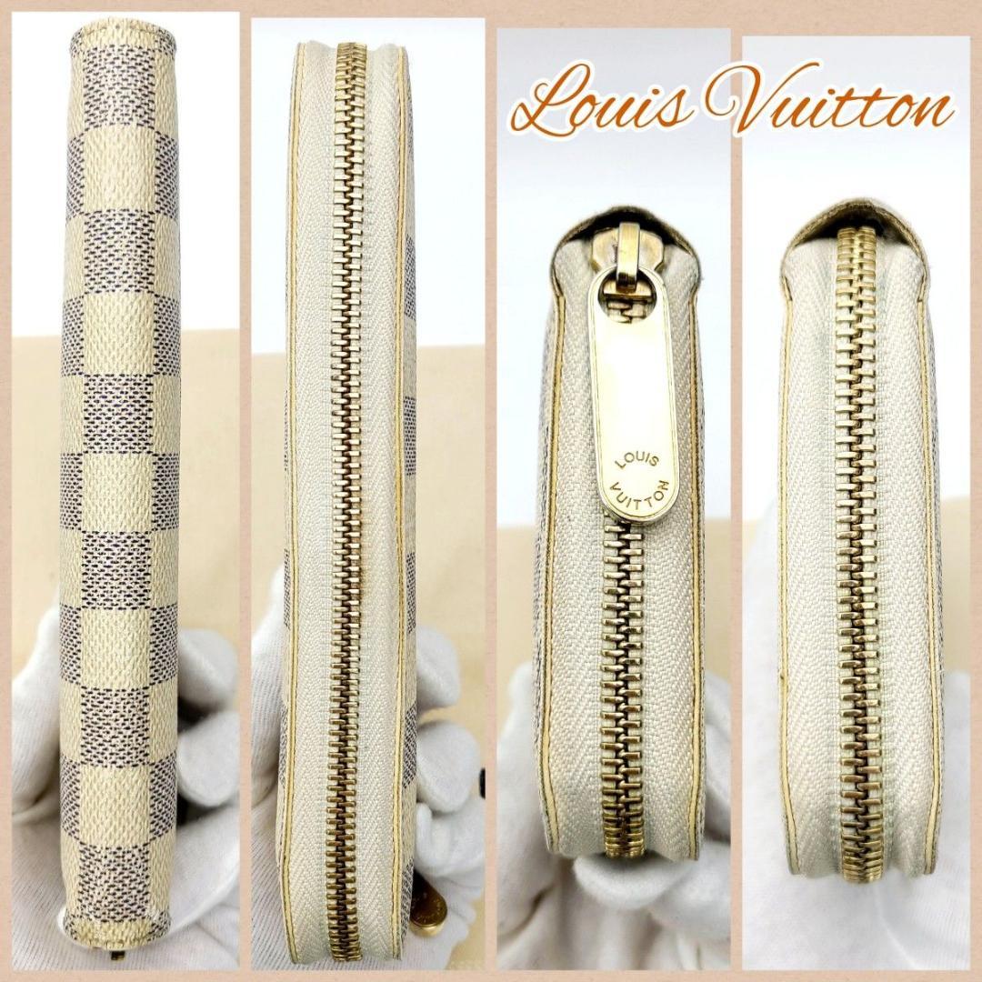 良品 ルイヴィトン 長財布 ジッピーウォレット ダミエアズール N41660