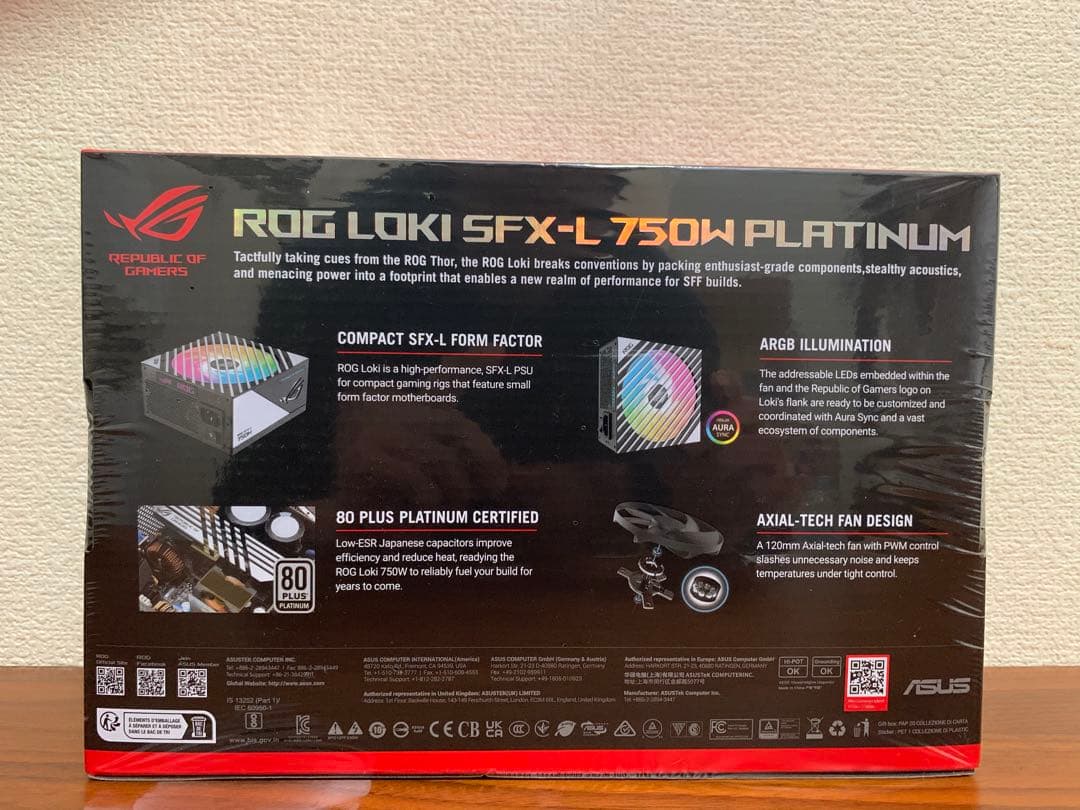 【新品、未開封】ROG LOKI SFX-L 750W PLATINUM