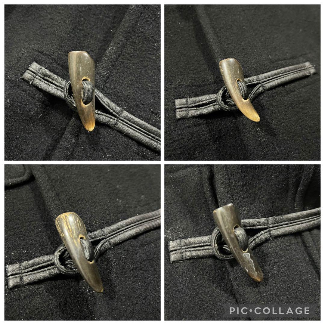 バーバリーブラックレーベル ダッフルコート XLサイズ ブラック 黒 ウール