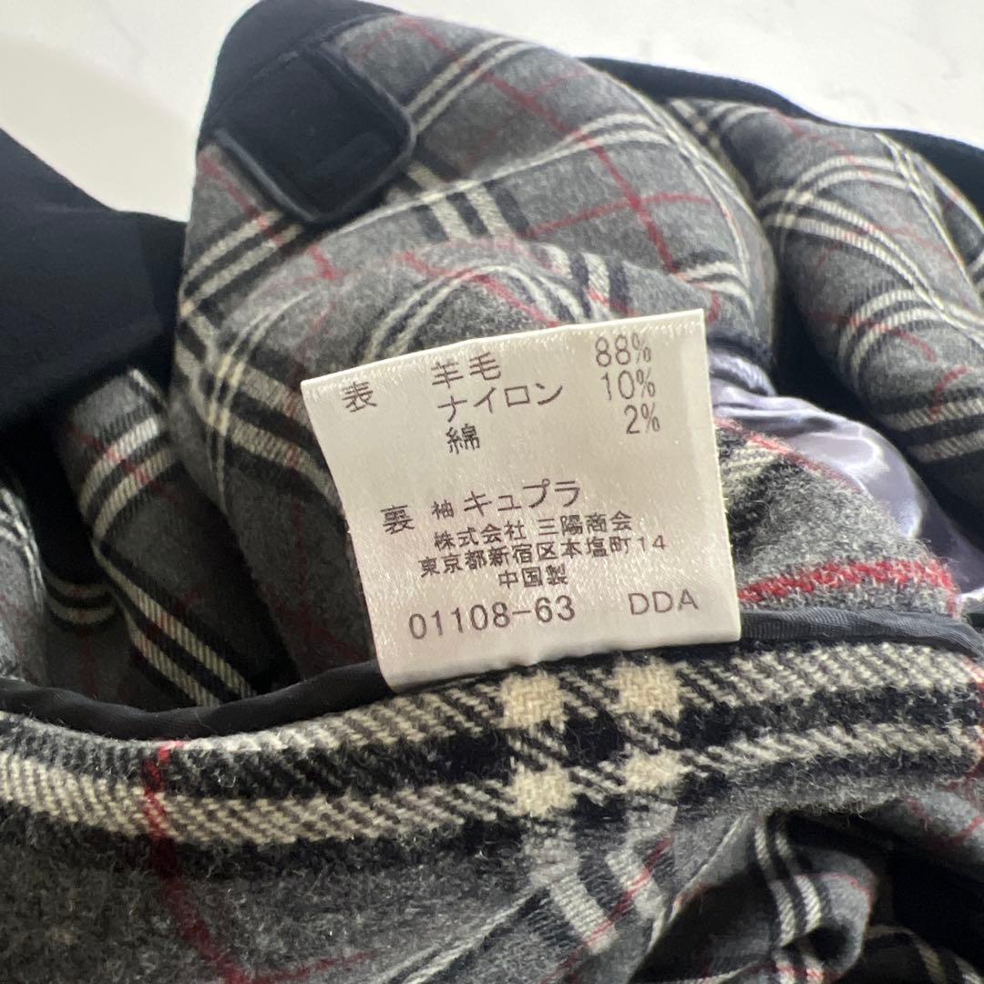 バーバリーブラックレーベル ダッフルコート XLサイズ ブラック 黒 ウール