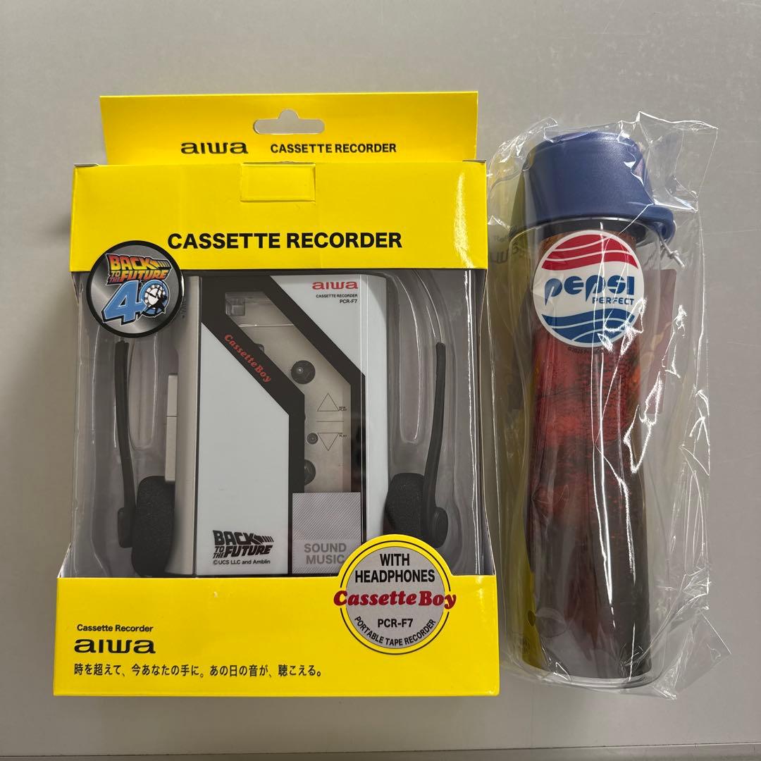 aiwa カセットレコーダー ペプシボトル付き　バックトゥザフューチャー　ドンキ