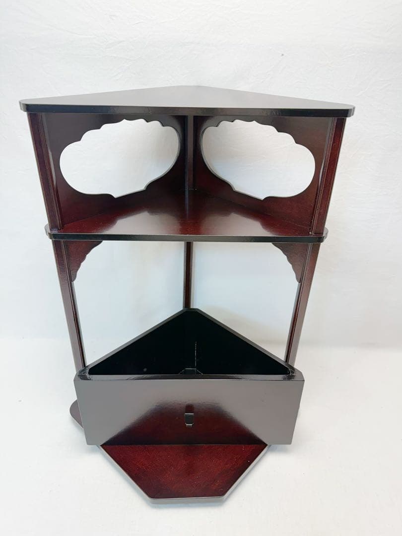 未使用 茶道具 塗師 龍斎作 一閑 溜塗 碌々斎好写 木屋町棚 組み立式 共箱